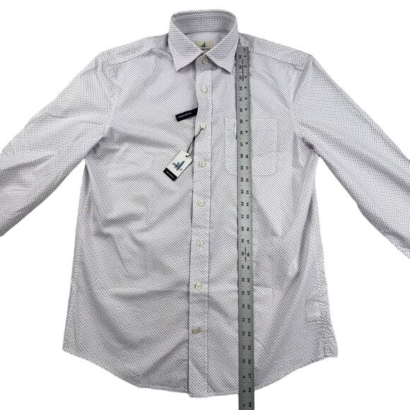 JOHNNIE-O Shirt Men S White Dot Hangin’ Out Long Sleeve Button Down Schubert NWT - Picture 15 of 16
